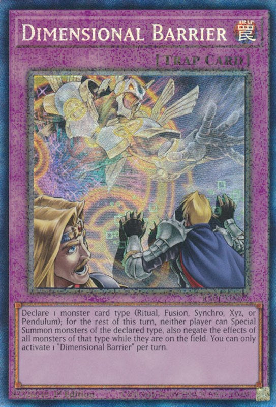 Dimensional Barrier [RA01-EN072] Prismatic Collector's Rare | Exor Games Bridgewater