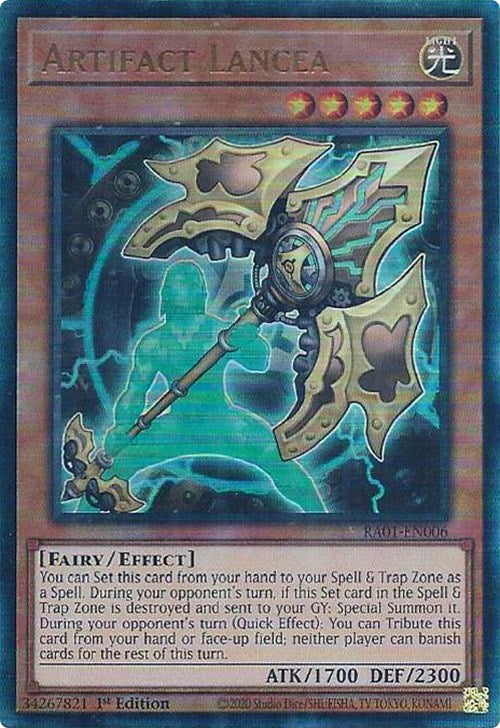 Artifact Lancea [RA01-EN006] Prismatic Ultimate Rare | Exor Games Bridgewater