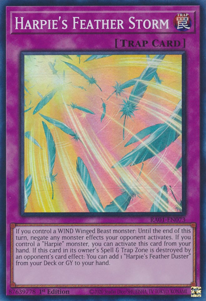 Harpie's Feather Storm [RA01-EN073] Super Rare | Exor Games Bridgewater