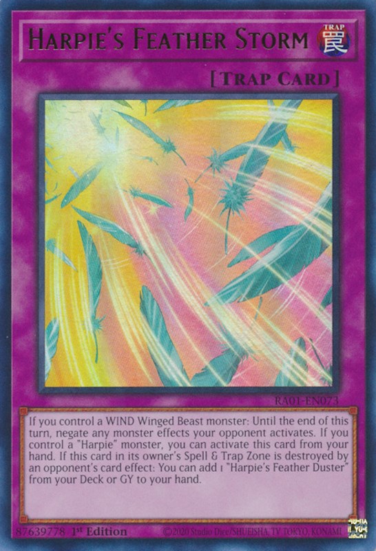 Harpie's Feather Storm [RA01-EN073] Ultra Rare | Exor Games Bridgewater