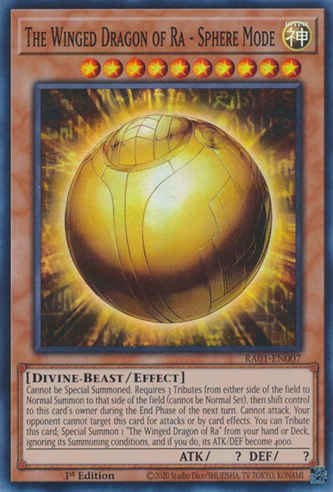 The Winged Dragon of Ra - Sphere Mode [RA01-EN007] Super Rare | Exor Games Bridgewater