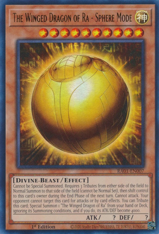 The Winged Dragon of Ra - Sphere Mode [RA01-EN007] Ultra Rare | Exor Games Bridgewater