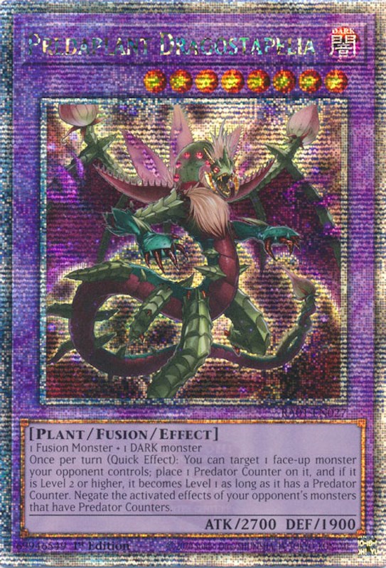 Predaplant Dragostapelia [RA01-EN027] Quarter Century Secret Rare | Exor Games Bridgewater