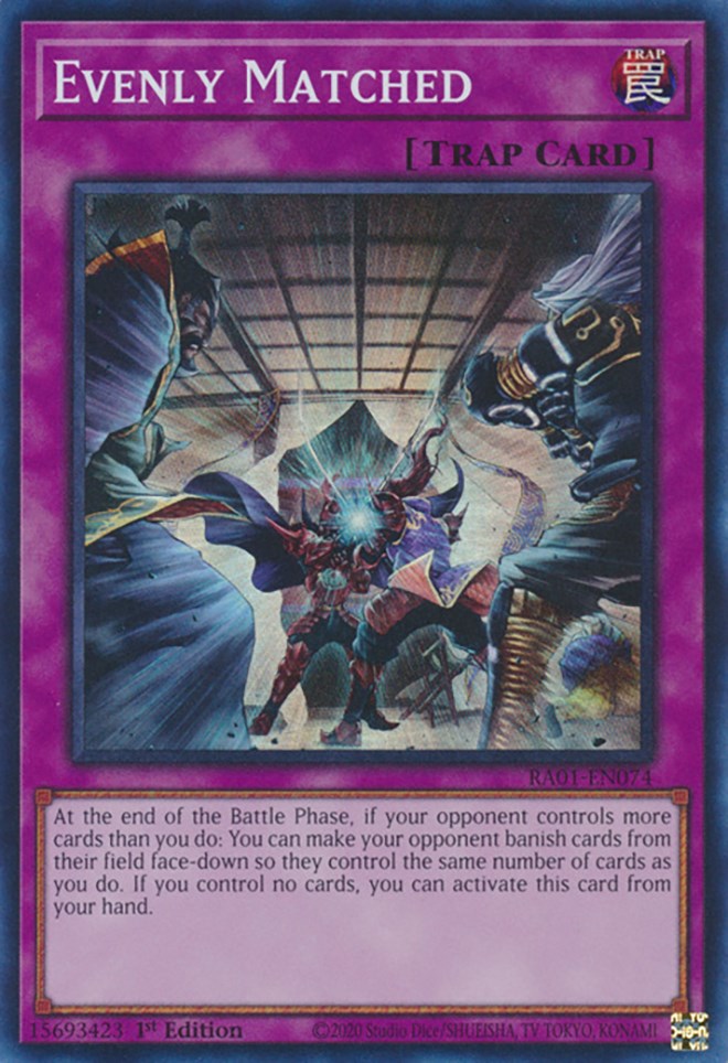 Evenly Matched [RA01-EN074] Super Rare | Exor Games Bridgewater