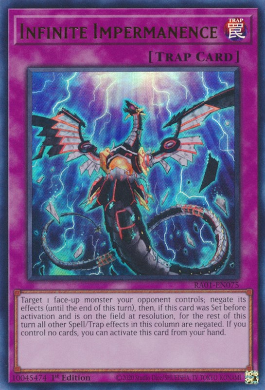 Infinite Impermanence [RA01-EN075] Ultra Rare | Exor Games Bridgewater