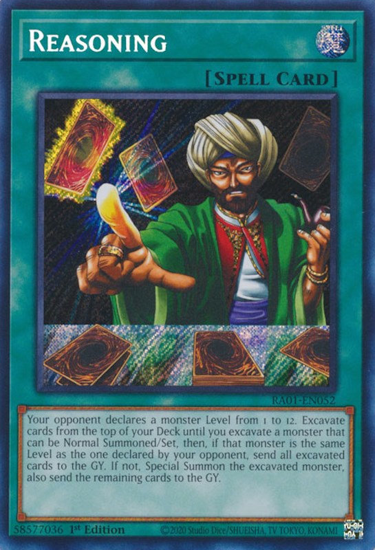 Reasoning [RA01-EN052] Secret Rare | Exor Games Bridgewater