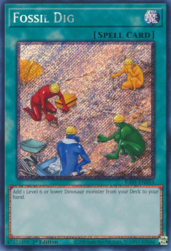 Fossil Dig [RA01-EN053] Platinum Secret Rare | Exor Games Bridgewater