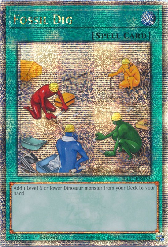 Fossil Dig [RA01-EN053] Quarter Century Secret Rare | Exor Games Bridgewater