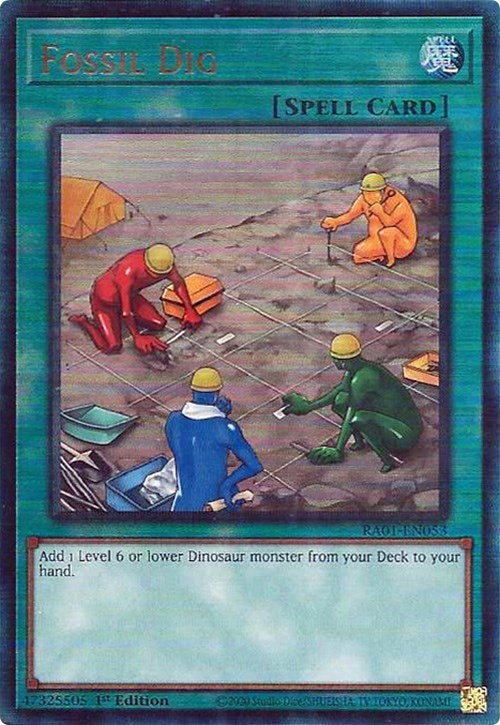 Fossil Dig [RA01-EN053] Prismatic Ultimate Rare | Exor Games Bridgewater