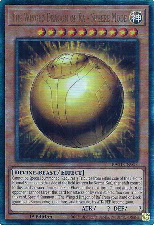 The Winged Dragon of Ra - Sphere Mode [RA01-EN007] Prismatic Ultimate Rare | Exor Games Bridgewater