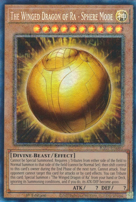 The Winged Dragon of Ra - Sphere Mode [RA01-EN007] Prismatic Collector's Rare | Exor Games Bridgewater