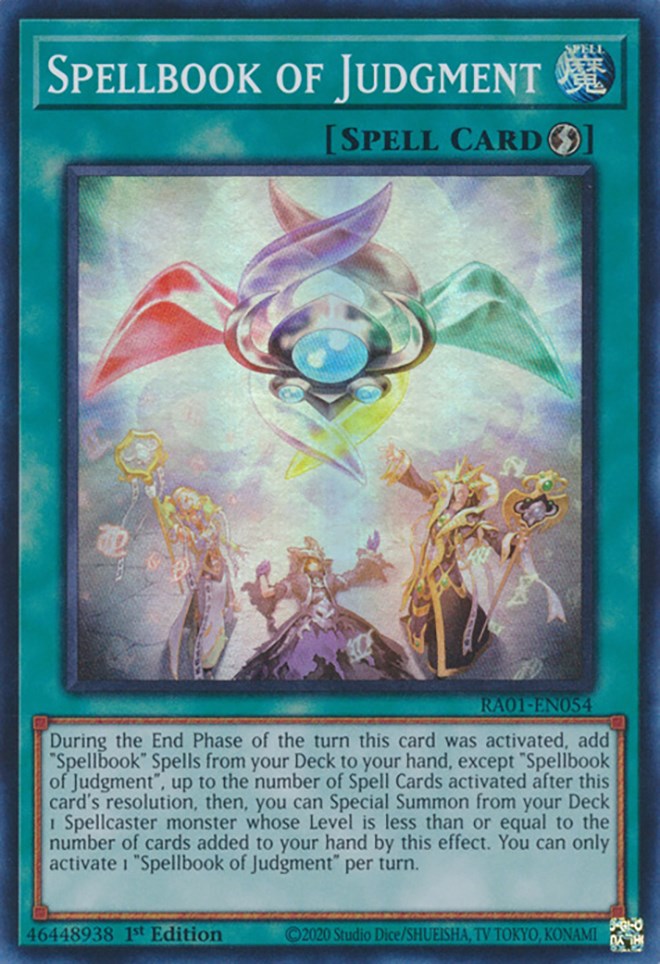 Spellbook of Judgment [RA01-EN054] Super Rare | Exor Games Bridgewater