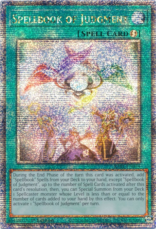 Spellbook of Judgment [RA01-EN054] Quarter Century Secret Rare | Exor Games Bridgewater