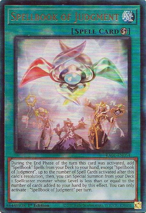 Spellbook of Judgment [RA01-EN054] Prismatic Ultimate Rare | Exor Games Bridgewater