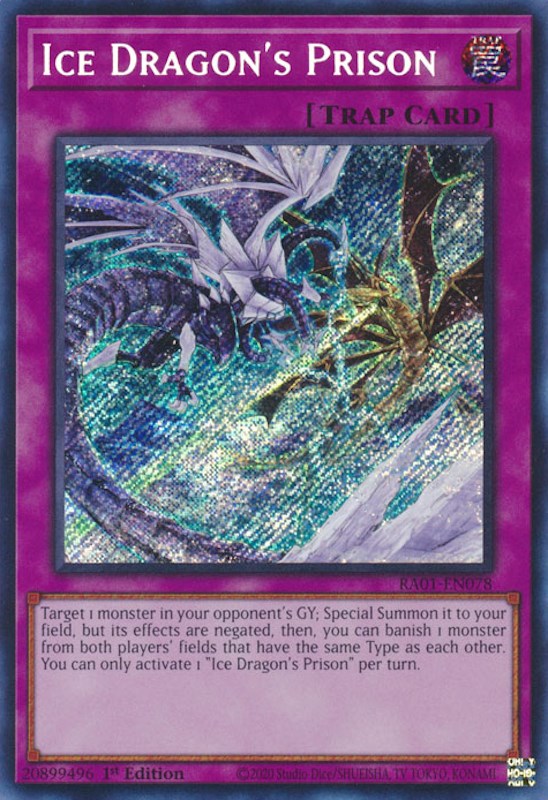 Ice Dragon's Prison [RA01-EN078] Secret Rare | Exor Games Bridgewater