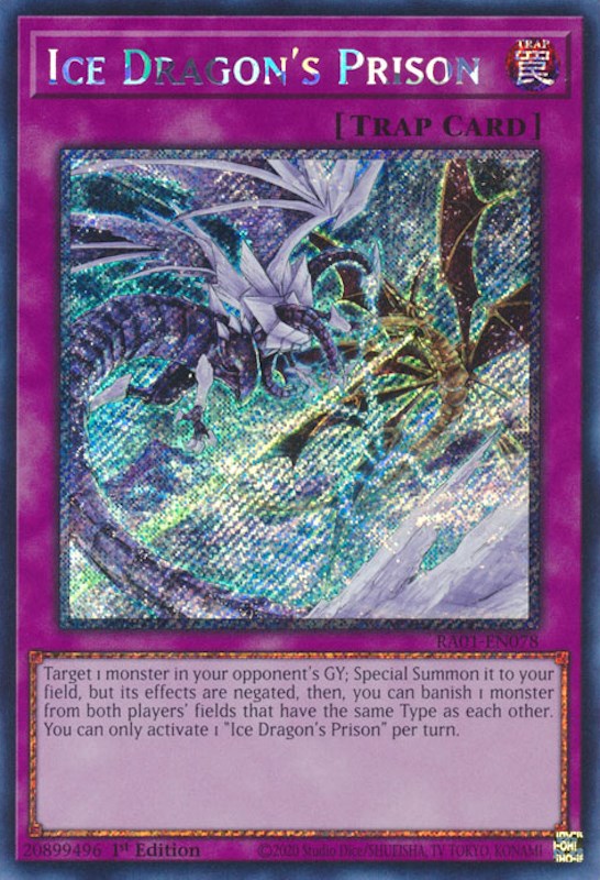 Ice Dragon's Prison [RA01-EN078] Platinum Secret Rare | Exor Games Bridgewater