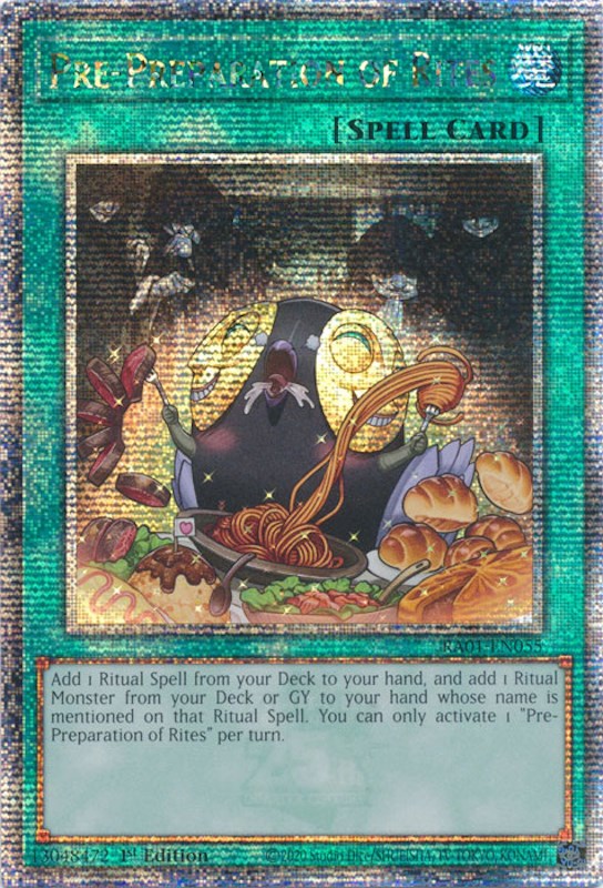 Pre-Preparation of Rites [RA01-EN055] Quarter Century Secret Rare | Exor Games Bridgewater