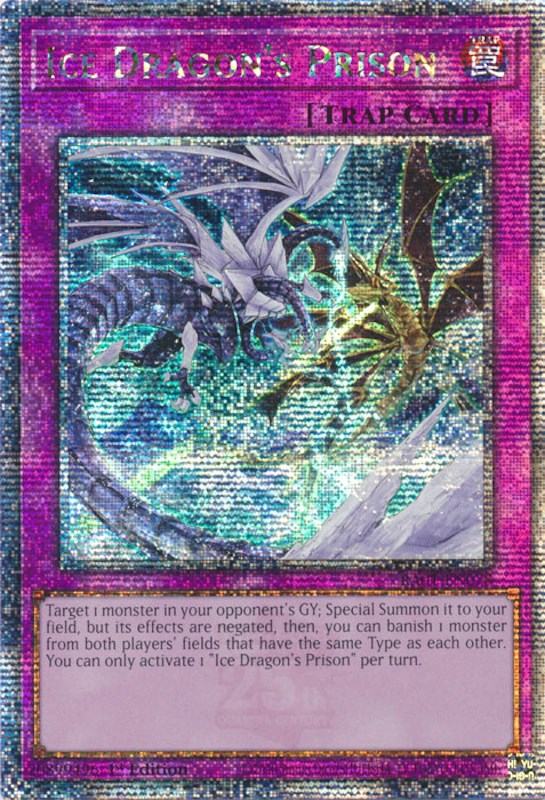 Ice Dragon's Prison [RA01-EN078] Quarter Century Secret Rare | Exor Games Bridgewater