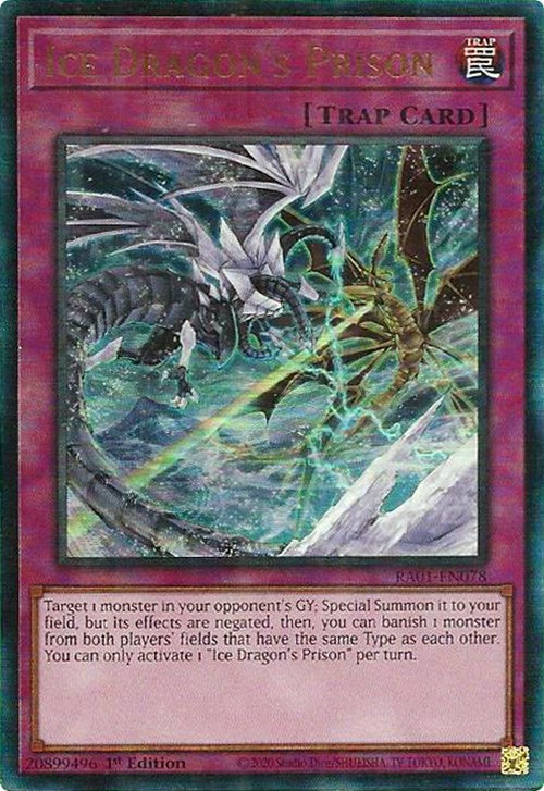 Ice Dragon's Prison [RA01-EN078] Prismatic Ultimate Rare | Exor Games Bridgewater