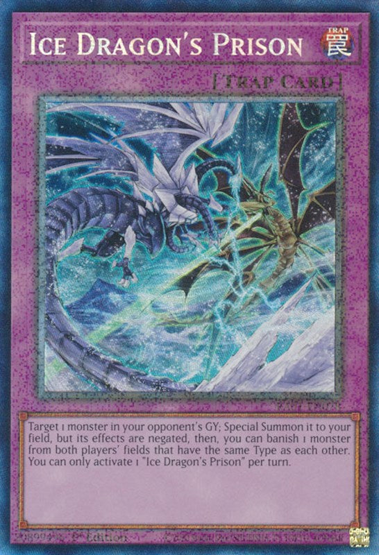 Ice Dragon's Prison [RA01-EN078] Prismatic Collector's Rare | Exor Games Bridgewater