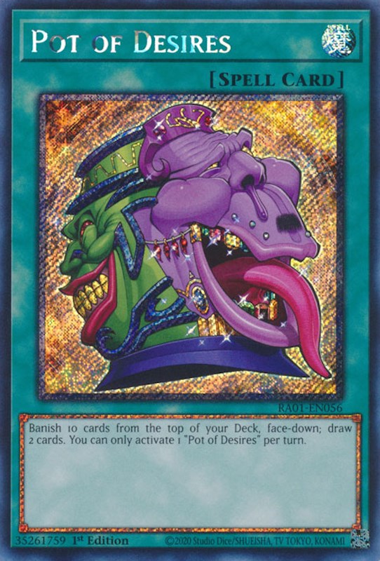 Pot of Desires [RA01-EN056] Platinum Secret Rare | Exor Games Bridgewater