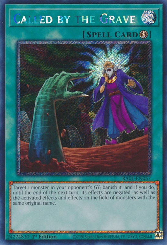 Called by the Grave [RA01-EN057] Platinum Secret Rare | Exor Games Bridgewater