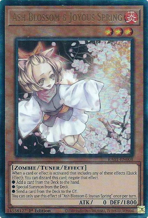 Ash Blossom & Joyous Spring [RA01-EN008] Prismatic Ultimate Rare | Exor Games Bridgewater