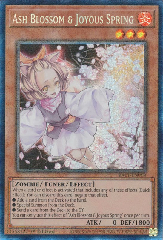 Ash Blossom & Joyous Spring [RA01-EN008] Prismatic Collector's Rare | Exor Games Bridgewater
