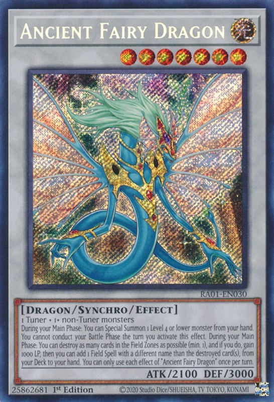 Ancient Fairy Dragon [RA01-EN030] Secret Rare | Exor Games Bridgewater