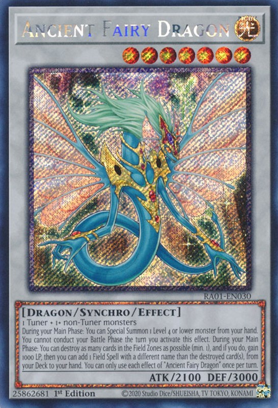 Ancient Fairy Dragon [RA01-EN030] Platinum Secret Rare | Exor Games Bridgewater