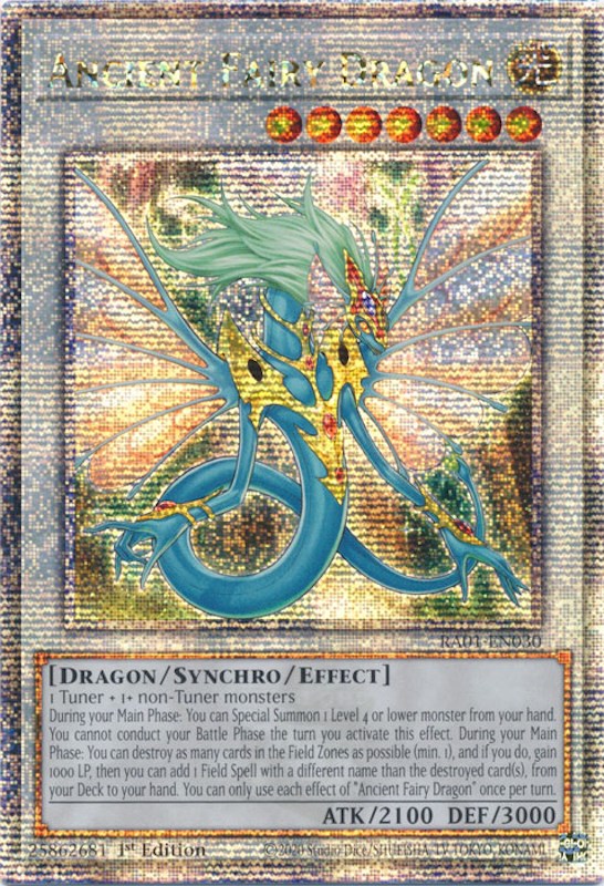 Ancient Fairy Dragon [RA01-EN030] Quarter Century Secret Rare | Exor Games Bridgewater