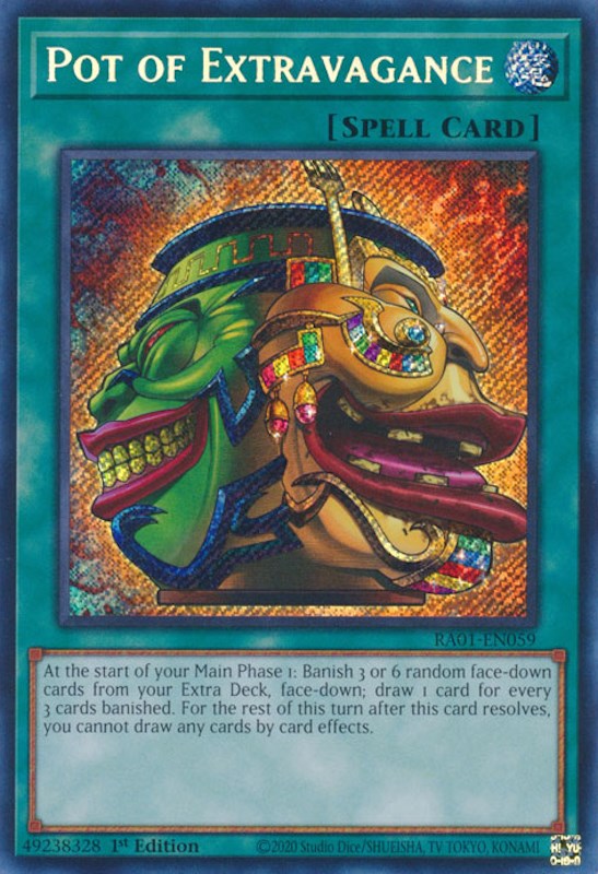 Pot of Extravagance [RA01-EN059] Secret Rare | Exor Games Bridgewater