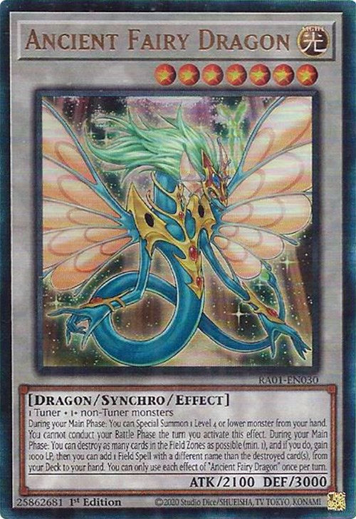 Ancient Fairy Dragon [RA01-EN030] Prismatic Ultimate Rare | Exor Games Bridgewater