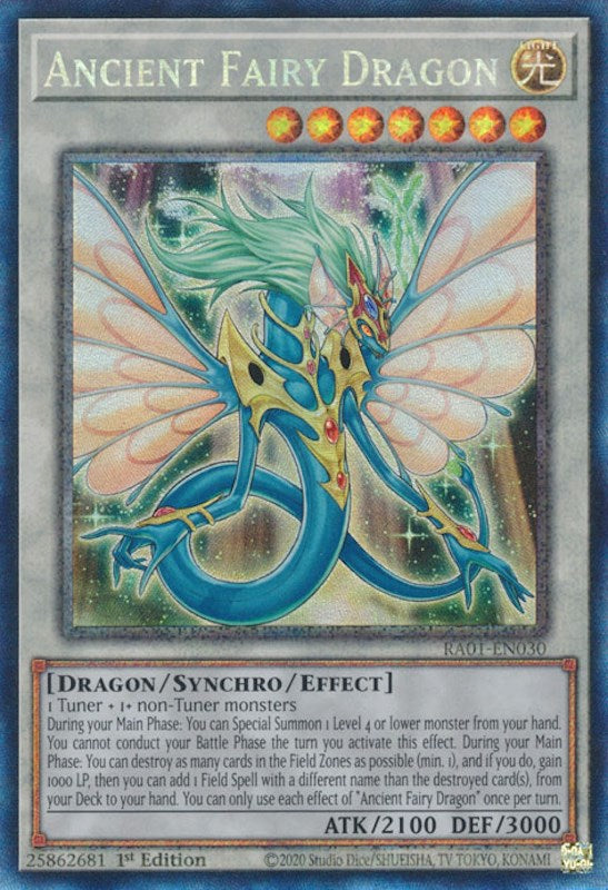 Ancient Fairy Dragon [RA01-EN030] Prismatic Collector's Rare | Exor Games Bridgewater