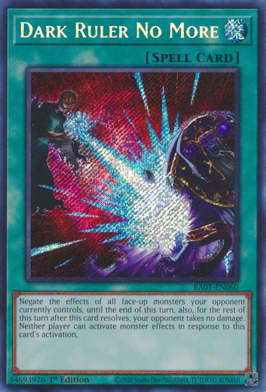 Dark Ruler No More [RA01-EN060] Secret Rare | Exor Games Bridgewater