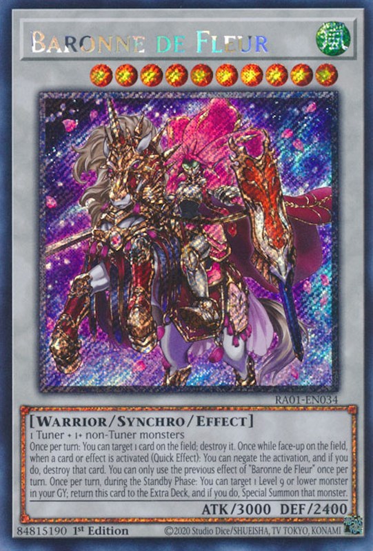 Baronne de Fleur [RA01-EN034] Platinum Secret Rare | Exor Games Bridgewater