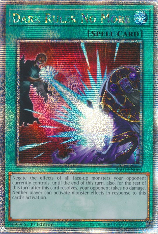 Dark Ruler No More [RA01-EN060] Quarter Century Secret Rare | Exor Games Bridgewater