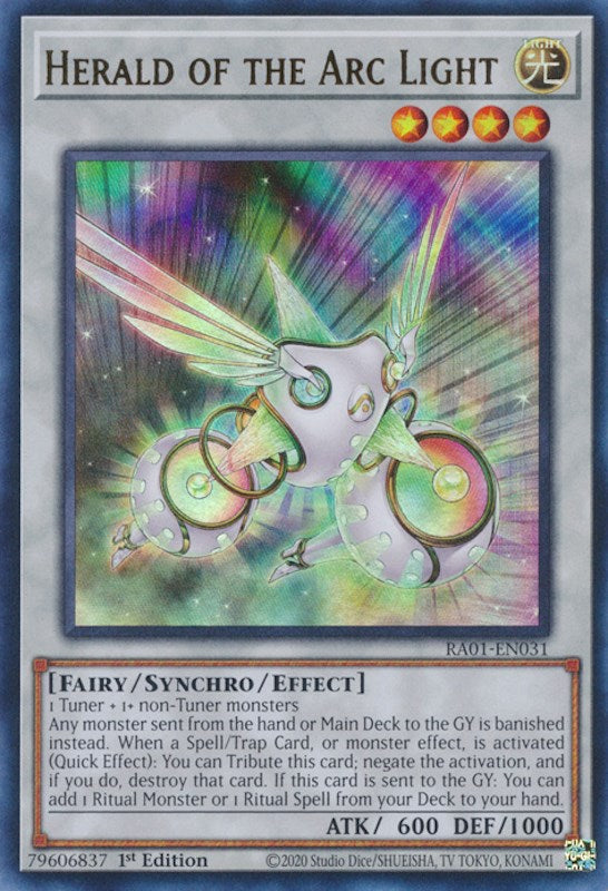 Herald of the Arc Light [RA01-EN031] Ultra Rare | Exor Games Bridgewater