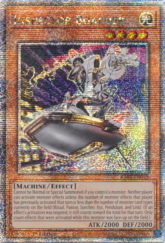 Inspector Boarder [RA01-EN010] Quarter Century Secret Rare | Exor Games Bridgewater