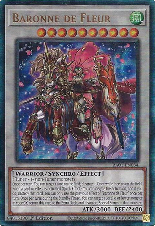 Baronne de Fleur [RA01-EN034] Prismatic Ultimate Rare | Exor Games Bridgewater