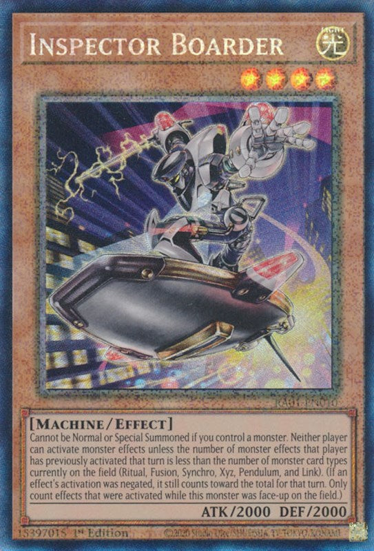Inspector Boarder [RA01-EN010] Prismatic Collector's Rare | Exor Games Bridgewater
