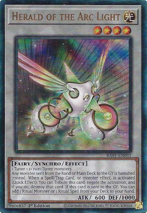 Herald of the Arc Light [RA01-EN031] Prismatic Ultimate Rare | Exor Games Bridgewater