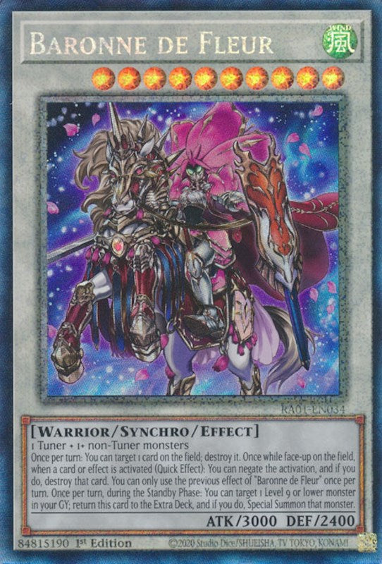 Baronne de Fleur [RA01-EN034] Prismatic Collector's Rare | Exor Games Bridgewater