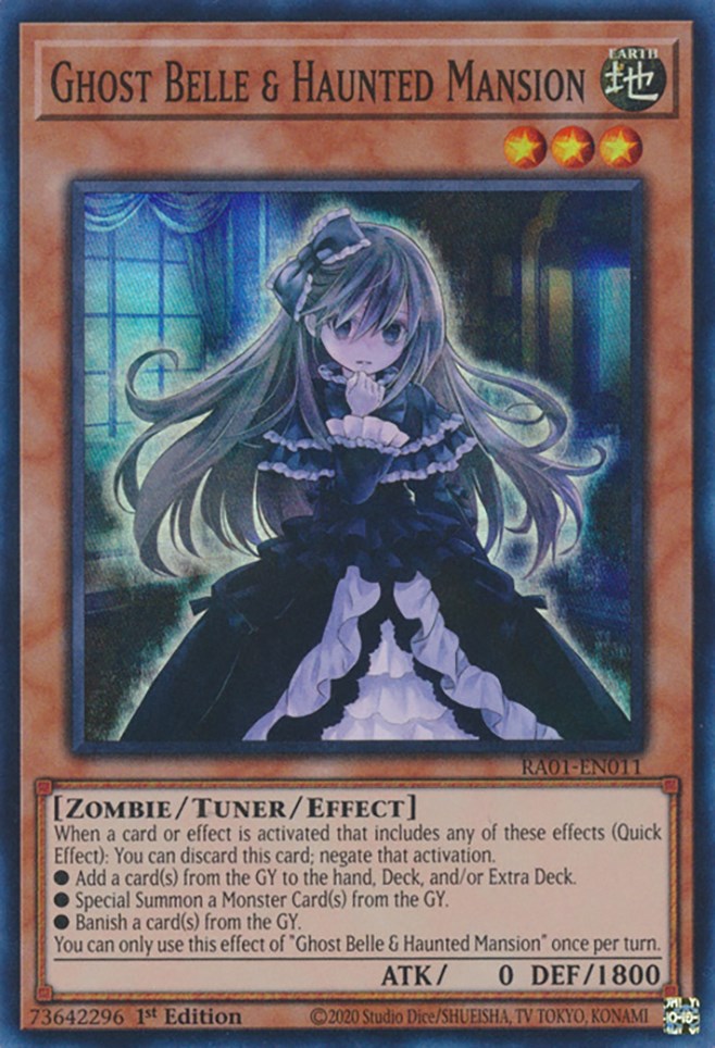 Ghost Belle & Haunted Mansion [RA01-EN011] Super Rare | Exor Games Bridgewater