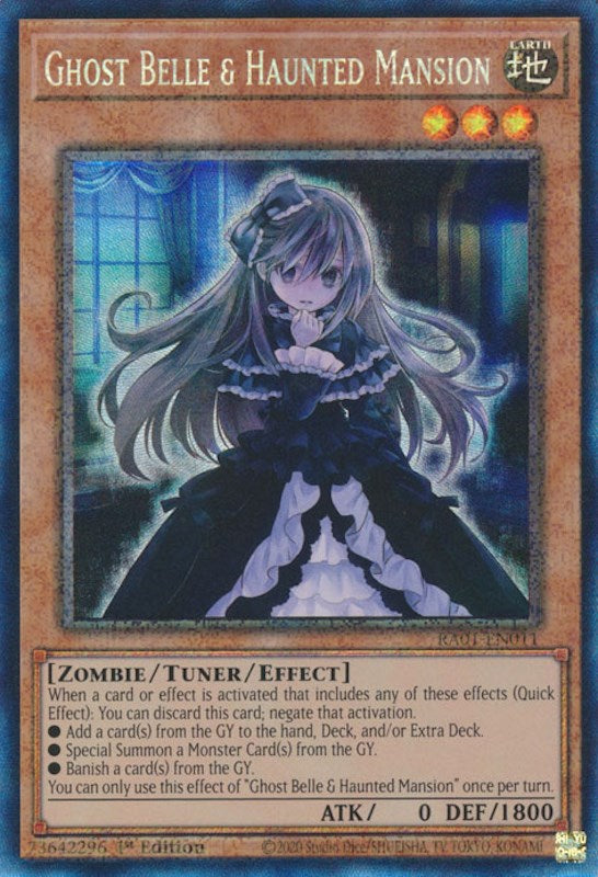 Ghost Belle & Haunted Mansion [RA01-EN011] Prismatic Collector's Rare | Exor Games Bridgewater