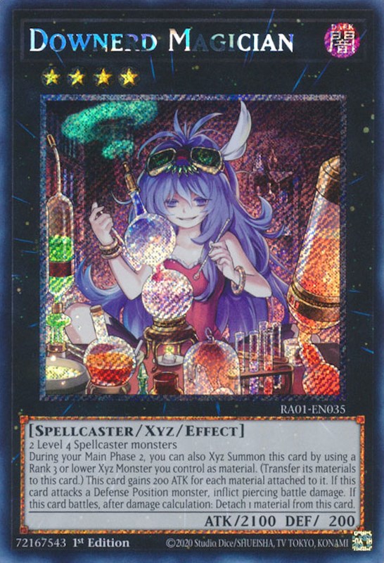 Downerd Magician [RA01-EN035] Platinum Secret Rare | Exor Games Bridgewater