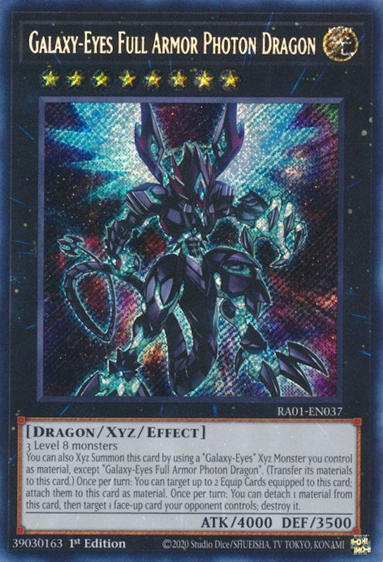 Galaxy-Eyes Full Armor Photon Dragon [RA01-EN037] Secret Rare | Exor Games Bridgewater