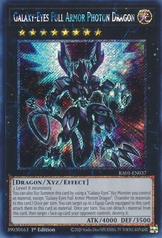 Galaxy-Eyes Full Armor Photon Dragon [RA01-EN037] Platinum Secret Rare | Exor Games Bridgewater