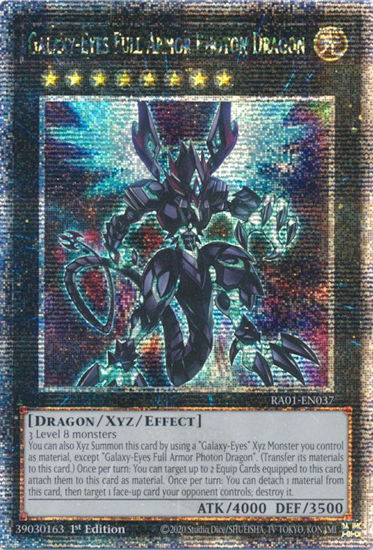 Galaxy-Eyes Full Armor Photon Dragon [RA01-EN037] Quarter Century Secret Rare | Exor Games Bridgewater