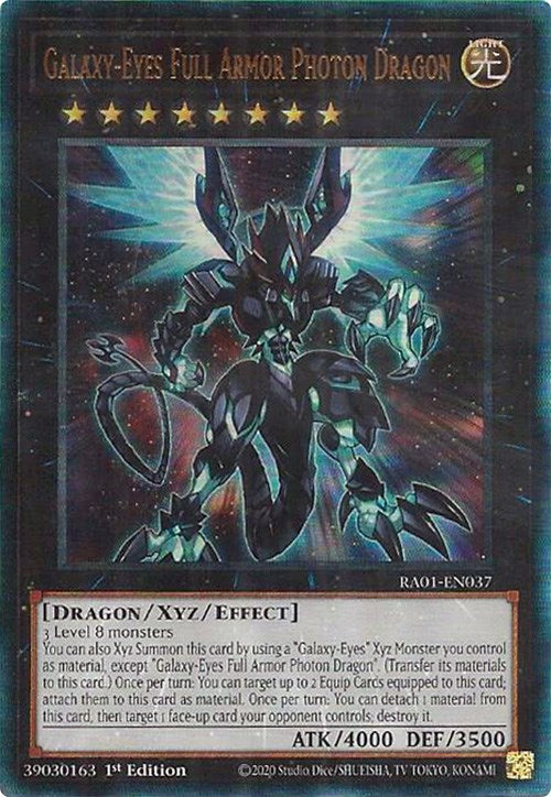 Galaxy-Eyes Full Armor Photon Dragon [RA01-EN037] Prismatic Ultimate Rare | Exor Games Bridgewater